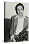 Art Pepper Holding His Saxophone, Royal Festival Hall, London, 14 July, 1980-Denis Williams-Stretched Canvas
