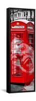 Art Print Series - London Calling - Phone Booths - UK Red Phone - London - England - Door Poster-Philippe Hugonnard-Framed Stretched Canvas