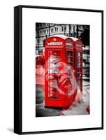 Art Print Series - London Calling - Phone Booths - UK Red Phone - London - England-Philippe Hugonnard-Framed Stretched Canvas