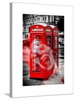 Art Print Series - London Calling - Phone Booths - UK Red Phone - London - England-Philippe Hugonnard-Stretched Canvas