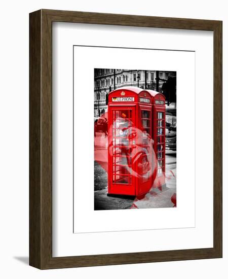 Art Print Series - London Calling - Phone Booths - UK Red Phone - London - England-Philippe Hugonnard-Framed Art Print