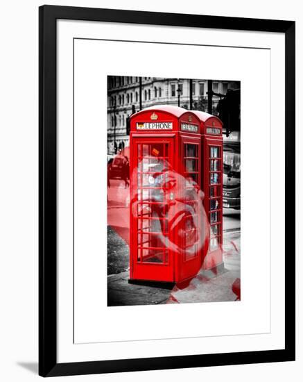 Art Print Series - London Calling - Phone Booths - UK Red Phone - London - England-Philippe Hugonnard-Framed Art Print