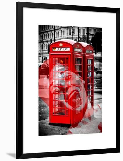 Art Print Series - London Calling - Phone Booths - UK Red Phone - London - England-Philippe Hugonnard-Framed Art Print