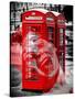 Art Print Series - London Calling - Phone Booths - UK Red Phone - London - UK - England-Philippe Hugonnard-Stretched Canvas