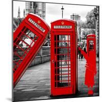 Art Print Series - Red Telephone Booths - London - UK - England - United Kingdom - Europe-Philippe Hugonnard-Mounted Photographic Print