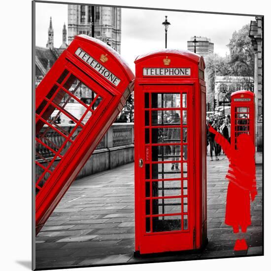 Art Print Series - Red Telephone Booths - London - UK - England - United Kingdom - Europe-Philippe Hugonnard-Mounted Photographic Print