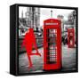 Art Print Series - Red Telephone Booths - London - UK - England - United Kingdom - Europe-Philippe Hugonnard-Framed Stretched Canvas