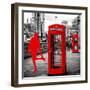 Art Print Series - Red Telephone Booths - London - UK - England - United Kingdom - Europe-Philippe Hugonnard-Framed Photographic Print