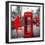 Art Print Series - Red Telephone Booths - London - UK - England - United Kingdom - Europe-Philippe Hugonnard-Framed Photographic Print