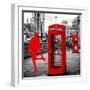 Art Print Series - Red Telephone Booths - London - UK - England - United Kingdom - Europe-Philippe Hugonnard-Framed Photographic Print