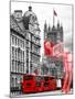 Art Print Series - The House of Parliament and Red Bus London - UK - England - United Kingdom-Philippe Hugonnard-Mounted Photographic Print