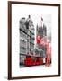 Art Print Series - The House of Parliament and Red Bus London - UK - England - United Kingdom-Philippe Hugonnard-Framed Art Print