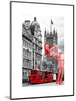Art Print Series - The House of Parliament and Red Bus London - UK - England - United Kingdom-Philippe Hugonnard-Mounted Art Print