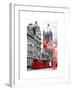 Art Print Series - The House of Parliament and Red Bus London - UK - England - United Kingdom-Philippe Hugonnard-Framed Art Print