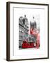 Art Print Series - The House of Parliament and Red Bus London - UK - England - United Kingdom-Philippe Hugonnard-Framed Art Print