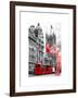 Art Print Series - The House of Parliament and Red Bus London - UK - England - United Kingdom-Philippe Hugonnard-Framed Art Print