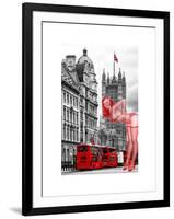 Art Print Series - The House of Parliament and Red Bus London - UK - England - United Kingdom-Philippe Hugonnard-Framed Art Print