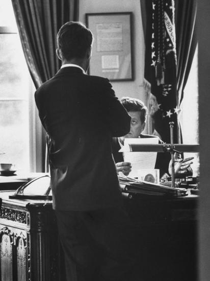 'Attorney General Robert Kennedy, Conferring with Brother President ...