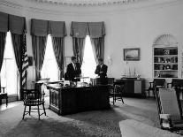 Pres. John F. Kennedy on Telephone While Brother, Attorney General Robert F. Kennedy Stands Nearby-Art Rickerby-Photographic Print