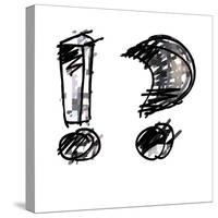 Art Sketching Set Of Alphabet On White Background 3D-Irina QQQ-Stretched Canvas