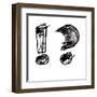 Art Sketching Set Of Alphabet On White Background 3D-Irina QQQ-Framed Art Print