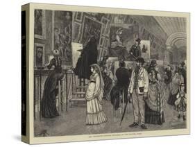 Art Students Copying Pictures at the Louvre, Paris-Arthur Boyd Houghton-Stretched Canvas
