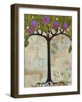 Art Tree Painting Original Modern Tree Past Vision-Blenda Tyvoll-Framed Art Print