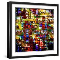 Art Urban Graffiti Raster Background-Irina QQQ-Framed Art Print