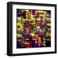 Art Urban Graffiti Raster Background-Irina QQQ-Framed Art Print