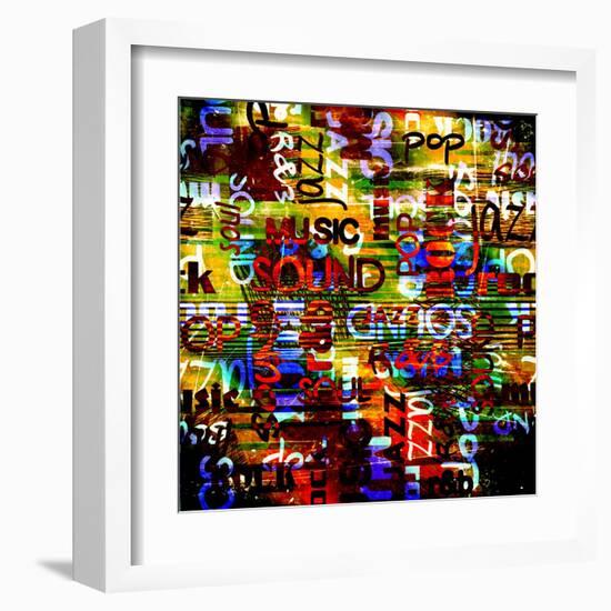 Art Urban Graffiti Raster Background-Irina QQQ-Framed Art Print