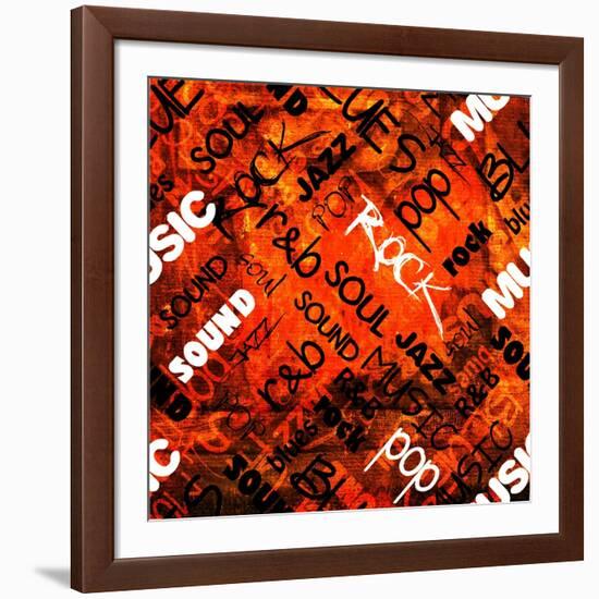 Art Urban Graffiti Raster Background-Irina QQQ-Framed Art Print