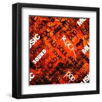 Art Urban Graffiti Raster Background-Irina QQQ-Framed Art Print