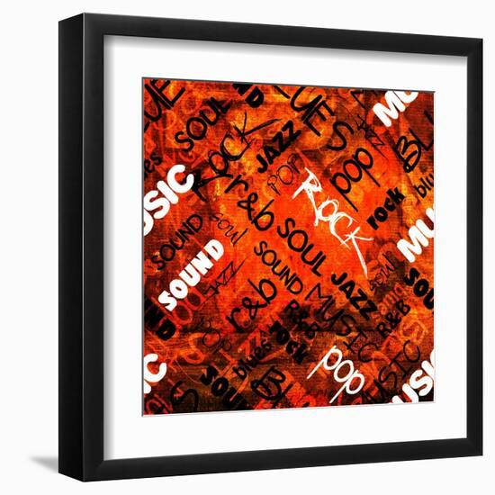 Art Urban Graffiti Raster Background-Irina QQQ-Framed Art Print