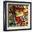 Art Urban Graffiti Raster Background-Irina QQQ-Framed Art Print