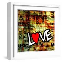 Art Urban Graffiti Raster Background-Irina QQQ-Framed Art Print