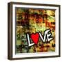 Art Urban Graffiti Raster Background-Irina QQQ-Framed Art Print