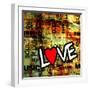 Art Urban Graffiti Raster Background-Irina QQQ-Framed Art Print