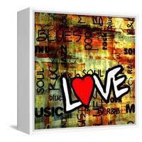 Art Urban Graffiti Raster Background-Irina QQQ-Framed Stretched Canvas