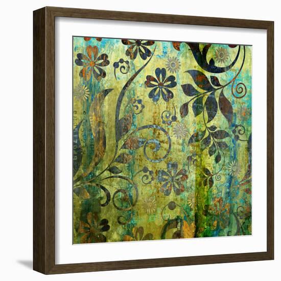 Art Vintage Floral Background Pattern-Irina QQQ-Framed Art Print