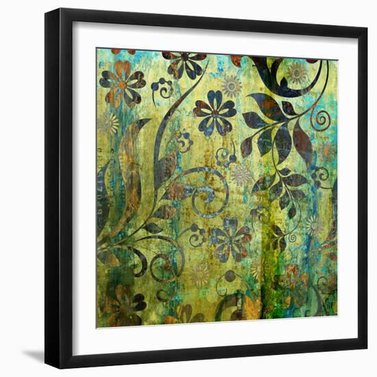 Art Vintage Floral Background Pattern-Irina QQQ-Framed Art Print