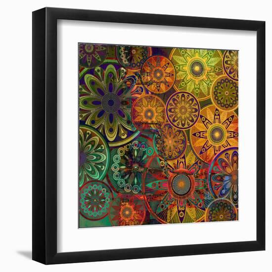 Art Vintage Floral Background-Irina QQQ-Framed Art Print