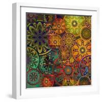 Art Vintage Floral Background-Irina QQQ-Framed Art Print