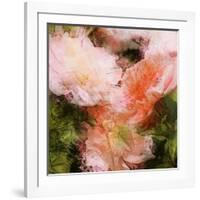 Art Vintage Floral Blurred Background with Pink Peonies in Garden-Irina QQQ-Framed Art Print