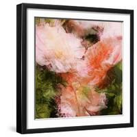 Art Vintage Floral Blurred Background with Pink Peonies in Garden-Irina QQQ-Framed Art Print