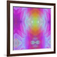 Art Vintage Geometric Ornamental Pattern, Blur Background in Lilac and Pink Colors-Irina QQQ-Framed Art Print