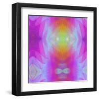 Art Vintage Geometric Ornamental Pattern, Blur Background in Lilac and Pink Colors-Irina QQQ-Framed Art Print