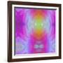 Art Vintage Geometric Ornamental Pattern, Blur Background in Lilac and Pink Colors-Irina QQQ-Framed Art Print