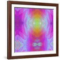 Art Vintage Geometric Ornamental Pattern, Blur Background in Lilac and Pink Colors-Irina QQQ-Framed Art Print