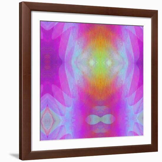 Art Vintage Geometric Ornamental Pattern, Blur Background in Lilac and Pink Colors-Irina QQQ-Framed Art Print