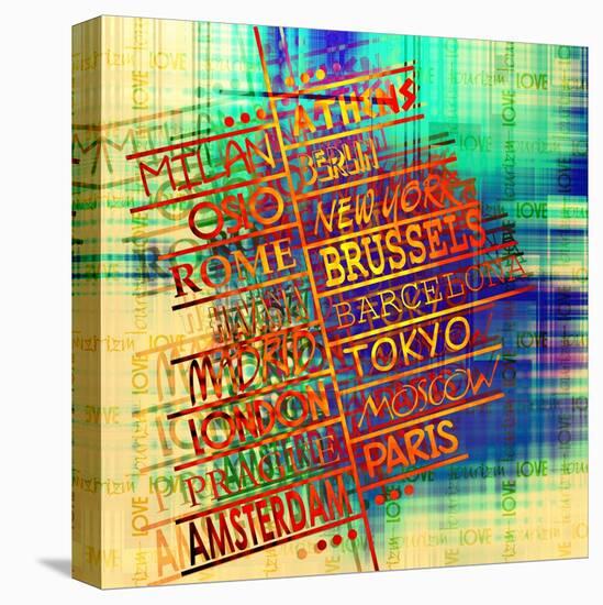 Art Vintage Word Pattern-Irina QQQ-Stretched Canvas